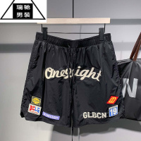 希杰狮王美式潮牌短裤夏季男宽松休闲运动高街篮球五分裤潮流透气沙滩中裤