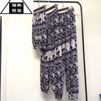 希杰狮王泰国大象裤棉绸男女大码儿童亲子瑜伽沙滩度假宽松阔腿休闲长裤