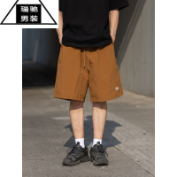 希杰狮王孤僻星球夏季中裤 日系户外机能短裤 潮男女纯色休闲运动五分裤子