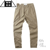 希杰狮王夏季薄款男士修身小脚微弹水洗长裤子简约小直筒轻盈速干休闲裤男