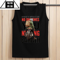 希杰狮王新款肥佬胖子背心 加肥加大码T恤男士宽松肥佬潮宽肩汗衫