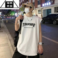 希杰狮王宽肩背心男夏季无袖t恤运动潮流ins百搭外穿嘻哈篮球休闲坎肩上衣