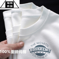 希杰狮王[新疆棉]新款圆领短袖男女同款T恤宽松百搭大码t恤半袖