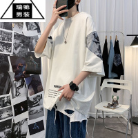 希杰狮王短袖t恤男ins潮牌夏季休闲设计感小众上衣服嘻哈大码宽松半袖体恤