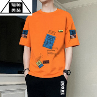 希杰狮王青少年男装夏装高中生短袖t恤男初中生上衣男士帅气冰丝体恤