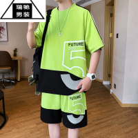 希杰狮王13青少年短袖t恤12-15岁男孩运动套装14初高中学生夏装16大童男装