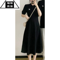 希杰狮王高级感情侣装夏装一裙一衣polo衫连衣裙短袖t恤2023新款潮流男女