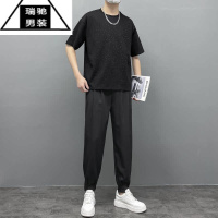 希杰狮王潮男前线夏季新款潮流痞帅星空亮钻圆领短袖T恤男高品质体恤