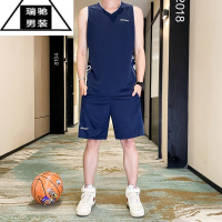 希杰狮王球衣篮球男夏季冰丝速干无袖T恤球服跑步运动健身晨跑篮球服套装