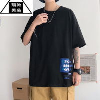 希杰狮王加肥加大衣服男短袖t恤2023新款宽松胖子夏季肥佬大码半截袖