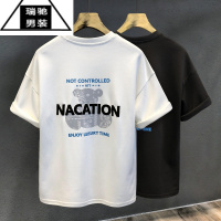 希杰狮王ins潮牌熊印花细腻短袖T恤男士夏季宽松情侣款半袖体恤衫