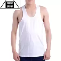 希杰狮王跨栏老式背心中老年汗衫男大码宽松无袖爸爸装吊带老头衫