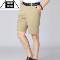 希杰狮王夏季薄款短裤5分裤中老年沙滩裤中年男式休闲裤西装短裤男款