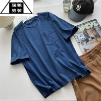 希杰狮王北野!牛仔色男装/女装休闲T恤水洗产品短袖宽松大落肩446907