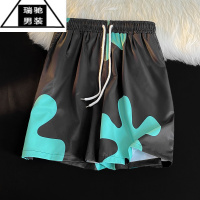 希杰狮王冰丝速干派大星短裤男款美式篮球运动五分裤子ins薄款透气沙滩裤