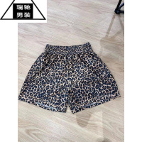 希杰狮王美式复古网眼豹纹宽松短裤男夏欧美高街运动篮球训练三分裤沙滩裤