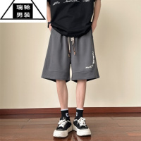 希杰狮王美式篮球短裤男夏季华夫格五分运动裤青少年高中生潮牌休闲中裤子