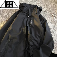 希杰狮王美式户外冲锋衣外套男女春秋季薄款潮牌情侣机能休闲风衣夹克上衣