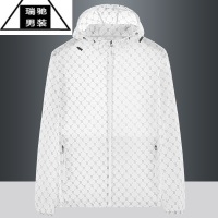 希杰狮王夏季薄款男士户外休闲连帽防晒衣轻薄透气宽松防晒服冰丝风衣外套