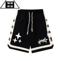 希杰狮王铁柱先生美式星星抽绳短裤男女夏季潮牌宽松阔腿运动裤百搭五分裤