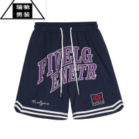 希杰狮王GTGA美式高街短裤夏季潮牌字母刺绣五分裤休闲宽松男女篮球裤