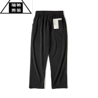 希杰狮王工装 日系雪尼尔免烫垂感聪明裤束脚直筒仿灯芯绒长裤子男春