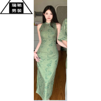 希杰狮王新中式情侣装夏季小众设计感韩版潮流显瘦改良中国风旗袍一裙一衣