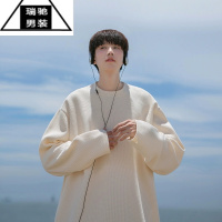 希杰狮王日系cityboy牛油果绿卫衣男款春秋季潮牌长袖t恤高级感内搭打底衫