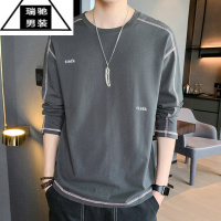 希杰狮王男士长袖t恤秋夏季薄款打底衫潮流宽松秋衣圆领体恤秋装上衣
