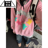 希杰狮王蜘蛛连帽卫衣男情侣春秋潮牌美式慵懒chic硬挺oversize大帽子