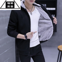 希杰狮王2023年秋冬款羊羔绒卫衣男冬季连帽加厚韩版潮流青年帅气加绒外套