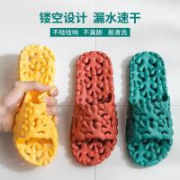 情侣凉拖鞋女夏季2020新款家居室内浴室洗澡漏水防滑软底男士家用威珺