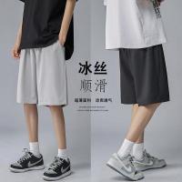 2021新款休闲裤男宽松时尚潮流冰丝五分中裤夏季大码港风运动短裤威珺