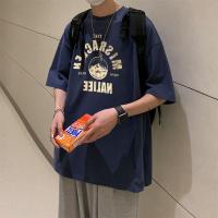 男士短袖T恤潮流宽松五分袖bf风潮牌情侣装男生衣服港风威珺