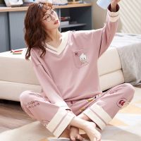 睡衣女春秋季新款长袖薄款甜美韩版卡通学生冬家居服套装威珺