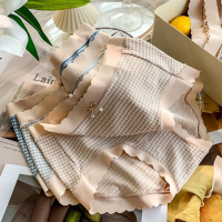 内裤女薄款莫代尔棉裆千鸟格无痕少女学生中腰包臀甜美舒适三角裤威珺