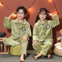 冬儿童睡衣珊瑚绒男童女孩加厚2-10岁男孩女童宝宝法兰绒家居服威珺