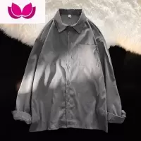 七斓灯芯绒衬衫男长袖ins痞帅复古宽松潮牌港风日系个性帅气外套