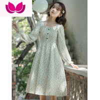 七斓碎花连衣裙女套2023年春季新款小个子气质茶歇显瘦牛仔套装裙