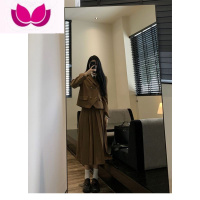 七斓日系学院风西装套装长裙女高中生甜酷校供感秋季学院风班服套