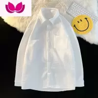 七斓设计感衬衫男长袖港风bf痞帅韩版宽松上衣潮流休闲衬衣外套