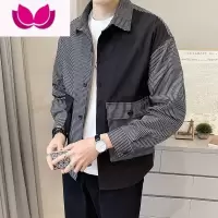 七斓长袖衬衫外套男2023年新款春装衬衣休闲修身条纹男士上衣潮牌寸衣