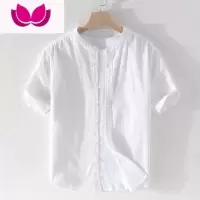 七斓夏季短袖衬衫男士韩版商务休闲寸衫潮流工装衣服半袖衬衣青年