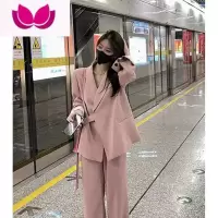 七斓轻奢高级感西装外套阔腿裤套早春穿搭2023新款休闲西服套装女
