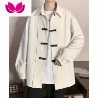 七斓新中式盘扣设计感衬衫外套男2023款国潮牌小众中国风男装长袖衬衣