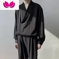 七斓秋季网红很仙的衬衫男潮ins痞帅轻奢垂感情侣设计感小众高级衬衣