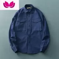 七斓工地电焊工防烫耐磨工作服衬衫男新款长袖牛仔外套上衣男