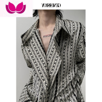 七斓GENESISBOY[3.4am20:00]双扣慵懒风冰丝垂感宽松长袖花衬衫男女款