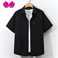 七斓国潮短袖衬衫男士夏季薄款韩版潮流半袖衬衣大码休闲潮牌寸衫外套