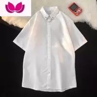 七斓夏季高级感小众设计垂感冰丝衬衫男ins薄款禁欲系冷淡风衬衣潮流